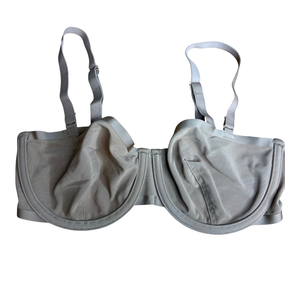 CUUP The Balconette Mesh Bra Size 30E‎ Taupe Tan Underwire Sheer NEW